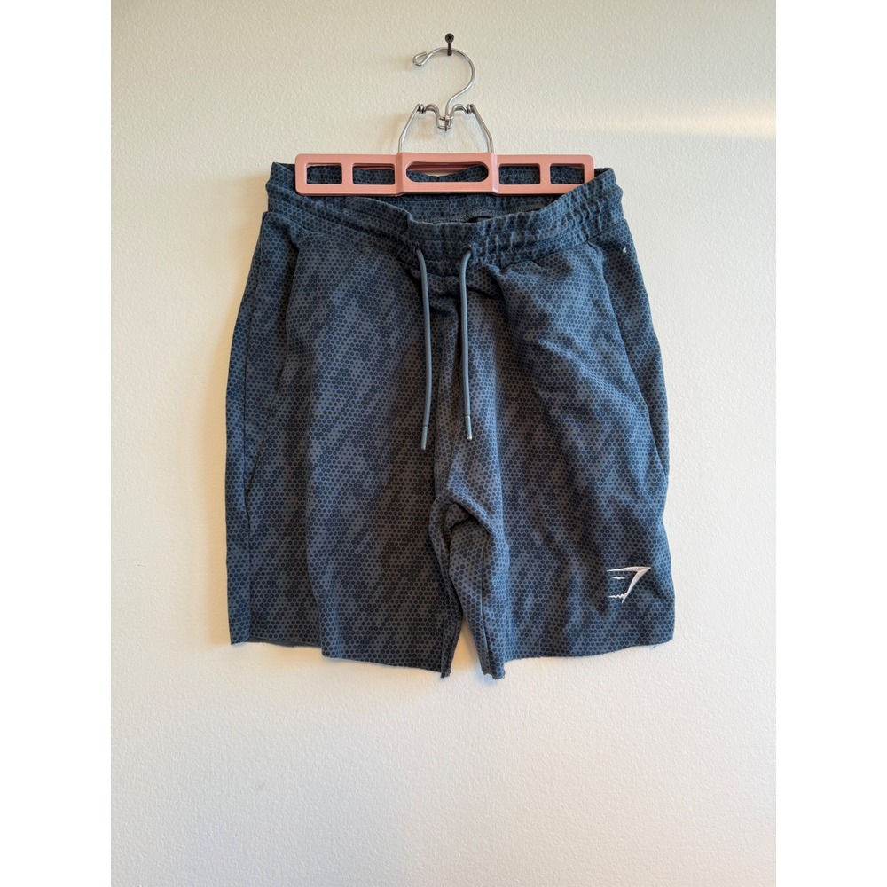 Gymshark Mens GMSH3253 Grey Honeycomb Geometric French Terry Gym Shorts Small
